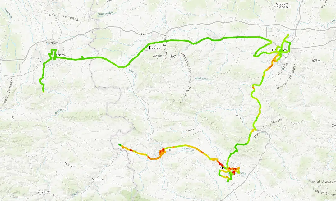 Tarnów-Rzeszów-Jasło-Krosno (AGH)