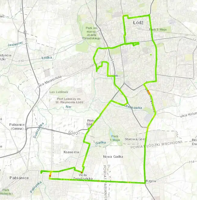 Łódź - Pabianice 19 listopada 2022