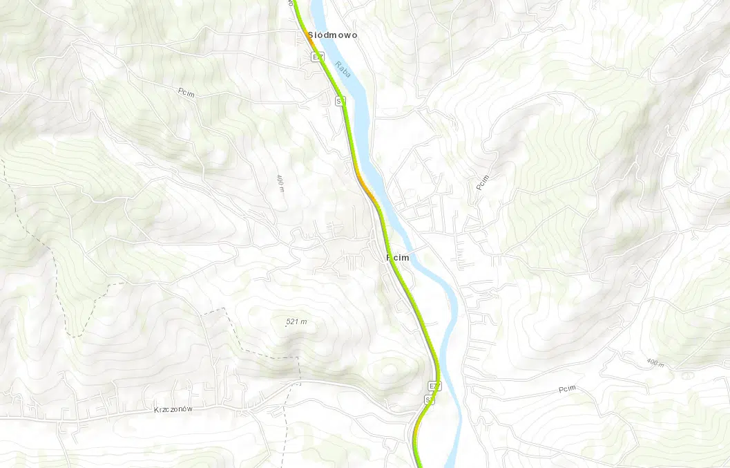 Trasa Rabka-Zdrój - Kraków, 01 stycznia 2023