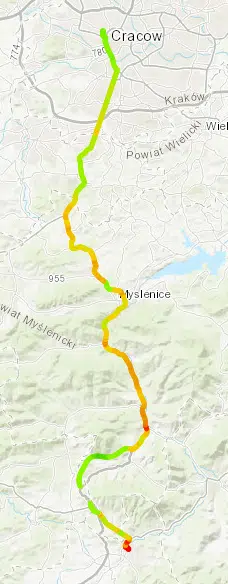 Trasa Rabka-Zdrój - Kraków, 18 grudnia 2022